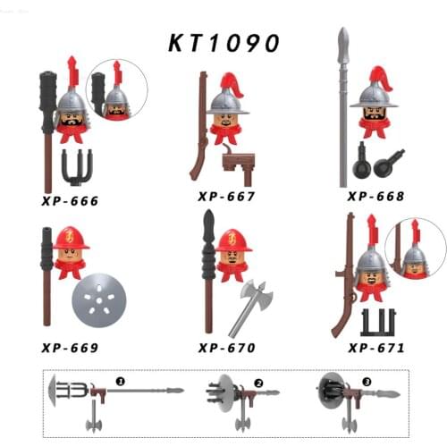 Single Medieval Knight models Figures Head accessories Building Blocks toys for children Series-159 KT1090 XP666 XP667 XP668