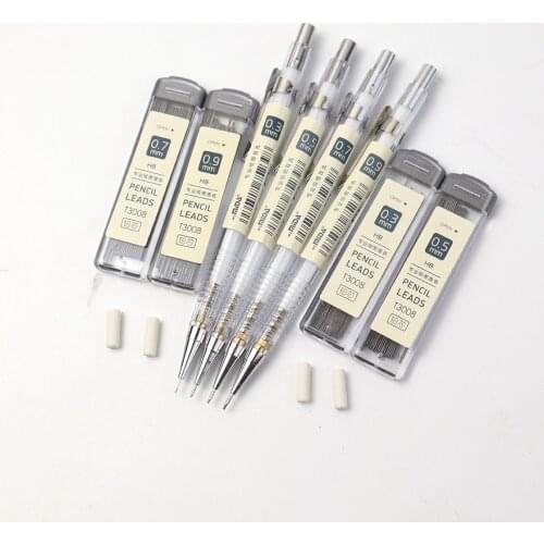 Mechanical Pencil Set 0.3/0.5/0.7/0.9mm HB Refills High Quality Automatic Pencil Drawing Sketch Office Stationery Supplies