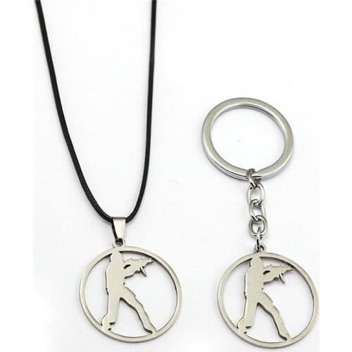 New Counter Strike Cs Go Metal Keychain CSGO Dog Tag Key Ring Rape Chain Pendant Colar Porte Clef llaveros Jewelry
