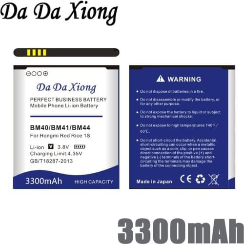 Original DaDaXiong 3300mAh BM40 BM41 BM44 Battery for Xiaomi 2A Mi2A Hongmi Red Rice 1S Redmi 2