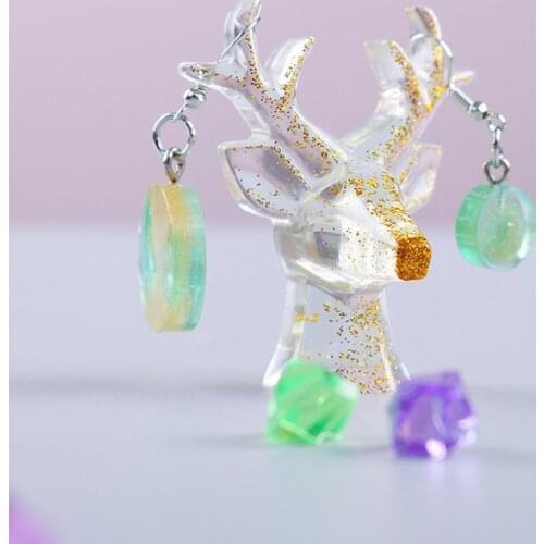 1pc Transparent Silicone Mould Dried Flower Resin Decorative Rack Jewelry Deer Head Storage Mold Craft DIY Resin Decoration R1G6