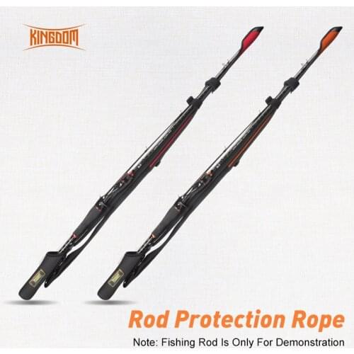 Kingdom Spinning Fishing Rods Storage 130g Adjustable Length 102cm-152cm Casting Rod Protection Rope Fishing Gear Shoulder Bags