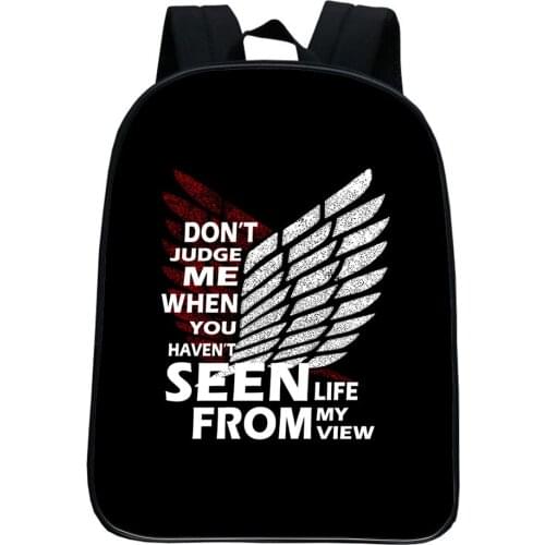 Attack On Titan Backpacks Boys Girls Anime School Bag For Fashion Cartoon New Pattern Print Backpack Children Knapsack