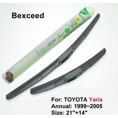 Hybrid Wiper Blade for Toyota Yaris 21"+14" High Quality Bexceed of Car Windshield Windscreen 1999 2000 2001 2002 2003 2004 2005