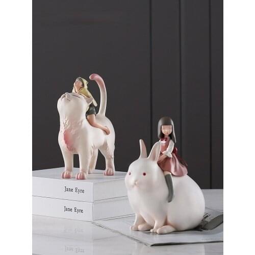 GY Decoration White Night Fairy Tale Ou Cat General Artwork Girlfriends Girlfriend Birthday Present Creative