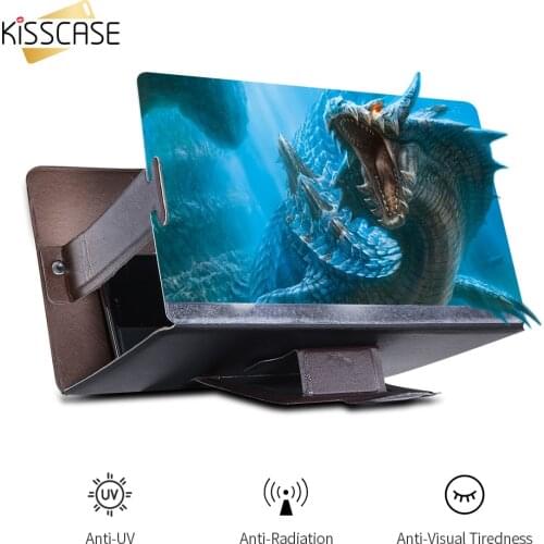 KISSCASE Phone Screen Enlarger For iPhone 11 XR XS MAS Magnifying Phone Stand For Xiaomi Huawei Samsung Screen Amplifier Holder