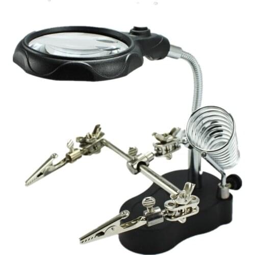 Magnifying Glass Desktop LED Lamp Repair 16126-A Glass Soldering Station Magnifying Glass Industrial Equipment Tool