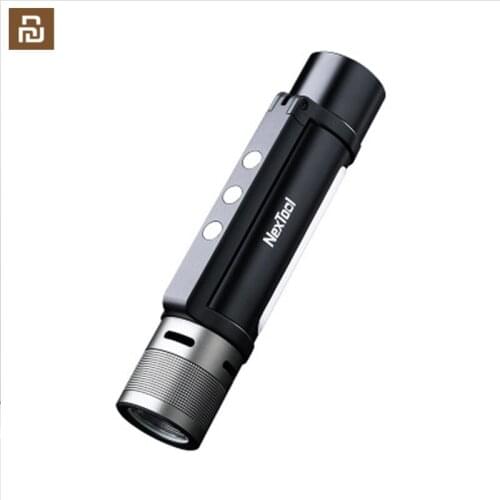 Youpin Outdoor six-in-one 1000lm Dual-light Zoomable Alarm Flashlight multi-function USB strong light zoom lighting power bank