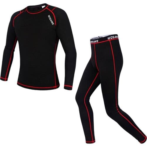 Women&Mens Winter Thermal Warm Up Fleece Compression Cycling Base Layers Shirts Tights Running Skiing Sets Jersey Sports Suits