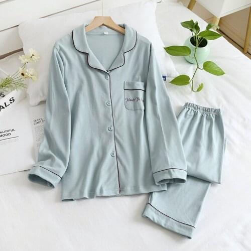 Winter Cotton Lovers Pajamas Long Sleeve Sleepwear Women Plus Size 2 Piece Set Lapel Solid Loungewear Men Home Clothes Wholesale