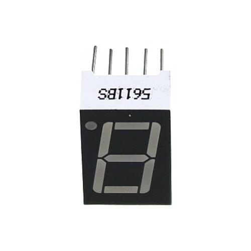 5pcs LED Display 0.56 inch 1 bit 10PIN Each Common / Anode Digital Tube 7 segmentos LED Digital tube