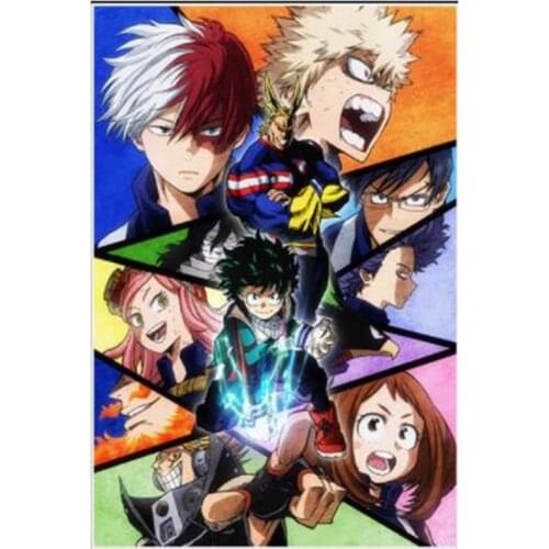 5D DIY Diamond Painting My Hero Academia Cross Stitch Full Square Diamond Embroidery Picture Of Rhinestones Home Decor FC485