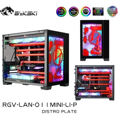 BYKSKI Acrylic Board Water Channel Solution kit use for LIAN LI O11 mini Case / Kit for CPU and GPU Block / Instead reservoir