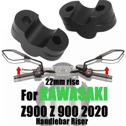 For Z900 Z 900 2020 Motorcycle CNC Aluminum Handle Bar Raise Handlebar Heightening Code Riser Mount Clamp Adapter Black
