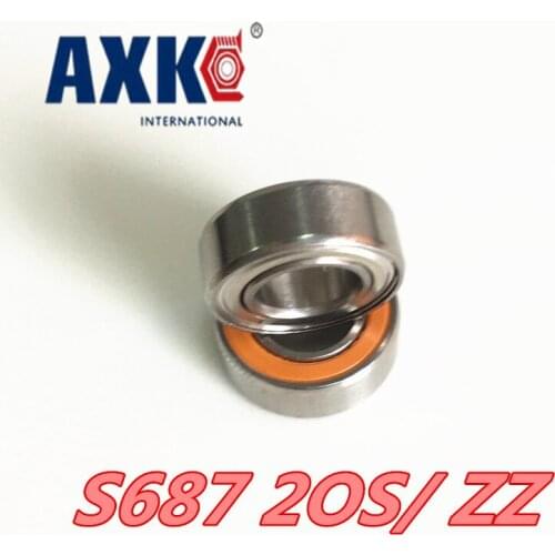 Axk 1pc 7x14x5mm S687 2os 2rs S697zz 2z Abec7 S 687-2os Stainless Steel Hybrid Ceramic Bearings/fishing Reel Bearings