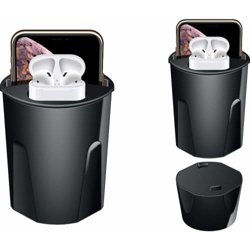 X9A Fast Car Wireless Charging Cup 4 In 1 Wireless Charger for iPhone 8 X 10 Samsung S10 S9 S8 S7 S6 Edge Note 8 9 Phone Holder