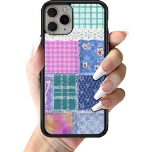 Patchwork Phone Case for iPhone 12 mini 11 pro XS Max X XR 6 7 8 plus SE20 High quality TPU silicon and Hard plastic cover