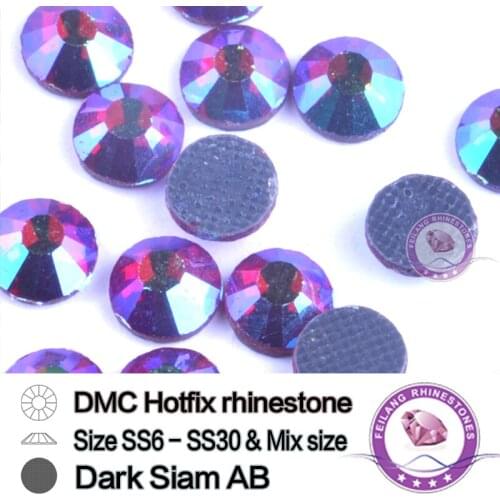 DMC SS6 SS10 SS16 SS20 SS30 Good Quality Dark Siam AB Flat Back Rhinestones Fast Delivery