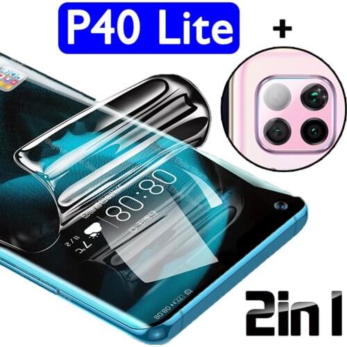 P40 Lite Screen Protector With Camera Lens For Huawei P 40 40lite Nova 7i SE Hydrogel Protective Film 40p full cover (not glass)