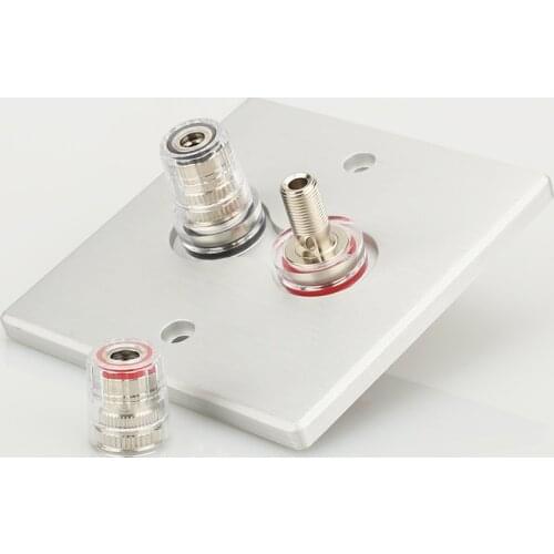 Hi-End Home theater Rhodium Plated Wall binding post hifi binding post terminal socket audiophile binding post socket