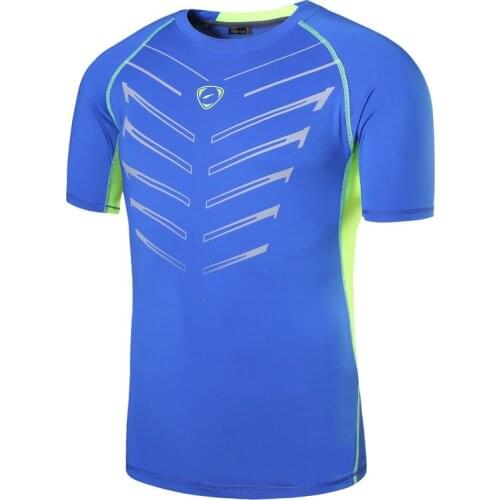 Jeansian Mens Sport Tee Shirt Tshirt T-shirts Tops Running Gym Fitness Workout Football Short Sleeve Dry Fit LSL189 Blue2