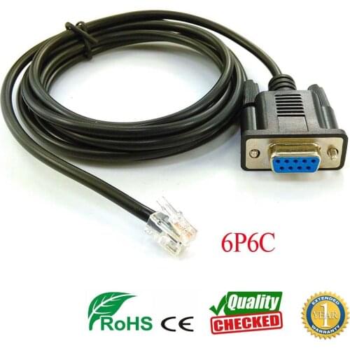 DB9 RS232 to RJ12 Serial Adapter Cable for APC 940-0144 Compatible with Rack PDU AP78xx AP79xx AP86xx AP88xx Configuration Kabl