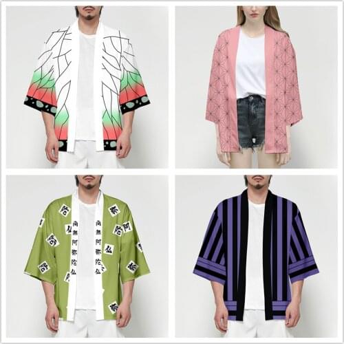 Demon Slayer Kimetsu no Yaiba 3D Printing Japanese Anime Kimono Haori Yukata Cosplay Women/Men Summer Casual Cool Streetwear