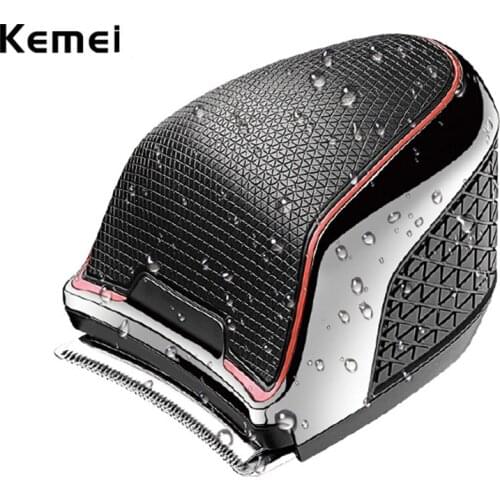 Kemei Home Fade Cordless Hair Clipper for Men Waterproof Beard Trimmer Self-Hair Cut for Shaving Baldheaded Wide Curved Blade