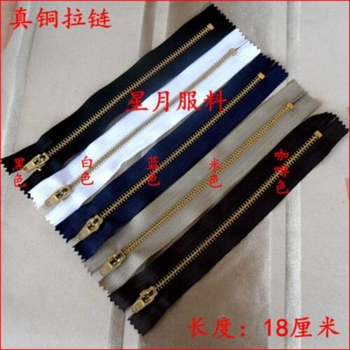 100pcs/lot Metal Zipper for Sewing Close End 18cm Black White Coffee for Jeans DIY Clothing Accessories Copper Wholesale