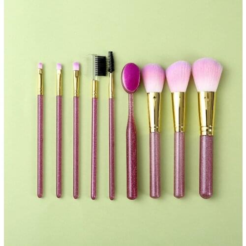 New 9pcs Purple Unicorn Makeup Brush Set High Quality Foundation Blending Power Eyeshadow Brush Cosmetic Beauty Make Up Tool