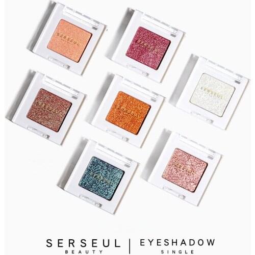 SERSEUL Brand Single Eyeshadow Shimer Easy to Carry Long-lasting Eye Make-up Glitter Beauty Cosmetics