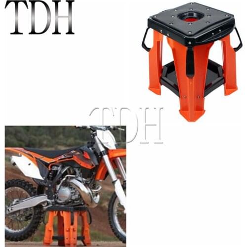 Orange/Black Repair Lift Stand Dirt Bike Supermoto Holder Support Stands Universal For Honda Kawasaki Yamaha CRF WR DRZ KLX EXC