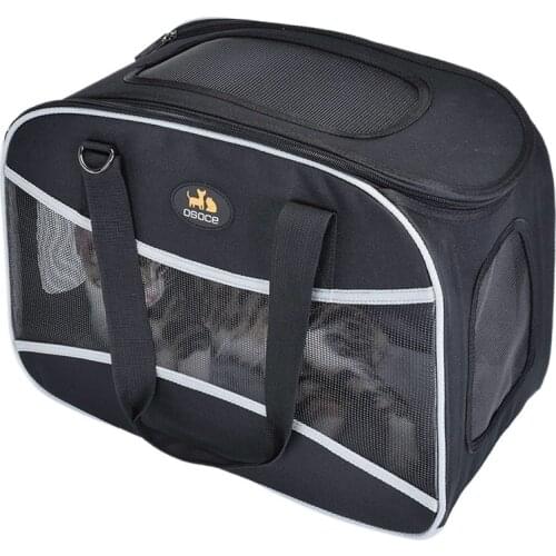 OSOCE Dog Bags Portable Dog Carrier Bag Mesh Breathable Carrier Bags for Small Dogs Foldable Cats Handbag Travel Pet Bag