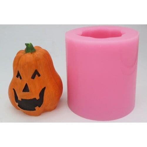 P905 Halloween Pumpkin Silicone Mold 3D Stereo Aromatherapy Candle Gypsum Spreading Stone Decoration Mould
