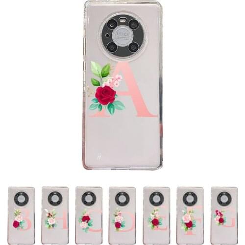 Original acronym flower pink Phone Case Transparent For Huawei enjoy 20 10 9 8 7 S SE E C Z pro plus lite Soft TPU Clear bags