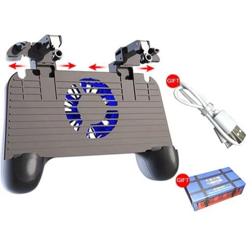 PUBG joystick controller power bank with fan pubg mobile phone gamepad trigger fire button for iphone android game controller