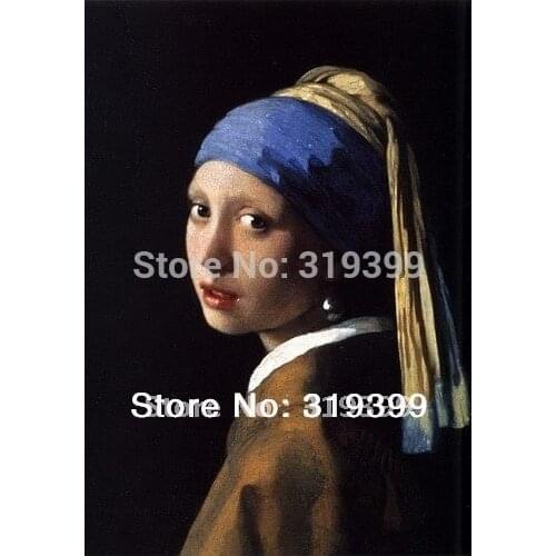 Oil Painting Reproduction on linen canvas ,Girl with a pearl Earring by Johannes Vermeer ,Free Shipping,100% handmade,museum