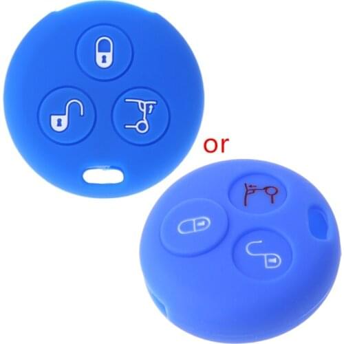 Silicone Car Key Case Cover Fits for Benz Smart City Roadster Fortwo 3 button