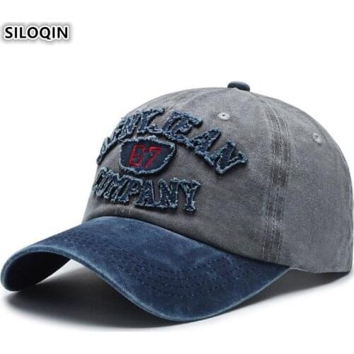 SILOQIN Black Snapback Cap New Washed Cotton Baseball Caps For Men Women Cap Embroidery Casquette Dad Hat Couple Hip Hop Cap NEW