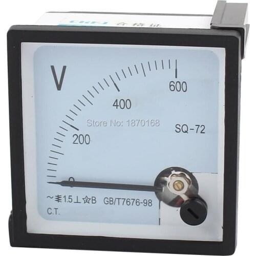 SQ-72 600V Class 1.5 AC 0-600V Analog Square Voltmeter Panel Volt Meter