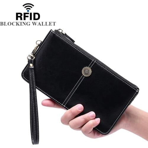 Zency 2021 Womens Trend Small Wristlets Handbag Real Leather Ladies Flap Clutch Purse Bag Zipper String Wallet Bag Quality Bag