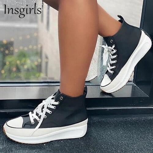 Womens High Top Canvas Shoes 2021 Autumn New Pointed Toe Ladies Lace Up Casual Shoes 43 Large-Sized Female Espadrille Sneakers