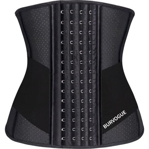 Burvogue Latex Corset Waist Trainer Shapewear Corsets Sexy Bustiers Breathable Underbust Corset Modeling Strap Body Shaper Belt