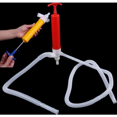 1set Fuel Oil Diesel Hand Siphon Pump Manual Hand Transfer Petrol Liquid Fluid Pump