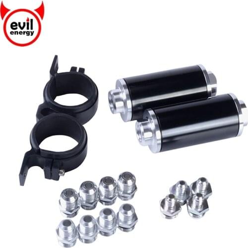 Evil energy 1 PC Fuel Double Bracket+2 PCS Filter For Honda Fuel Pump Fuel System Blue Black Aluminum Car Accessories