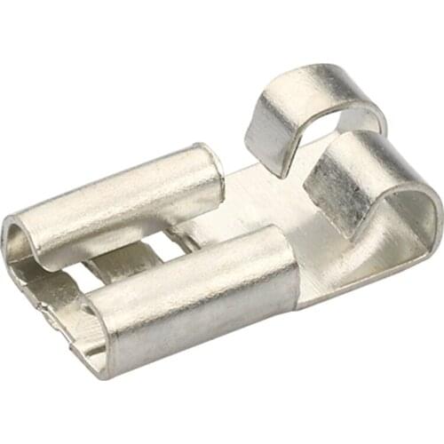 100sets 6.3 Flag chicken claw insert spring flag guard socket cold pressure terminal