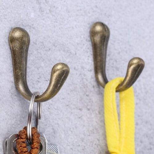 2/5Pcs Antique Bronze Wall Hook Cloth Hook Hangers Home Hat Coat Clothes Towel Wall Door Hangers Bathroom Coat Hook 40*15*23mm