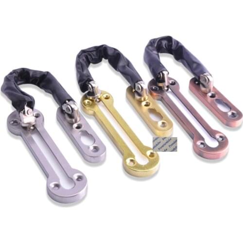 2Pcs Door Chain Stainless Steel Security Chain Guard Brushed Steel Gold Antique Red Bronze