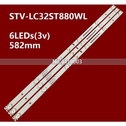 3pcs/set LED backlight for FOR STV-LC32ST880WL HISENSE LHD32D33EU LHD32D33TUK MBL-32035D306KZA-V1-115MM KZ-320-306-pitch