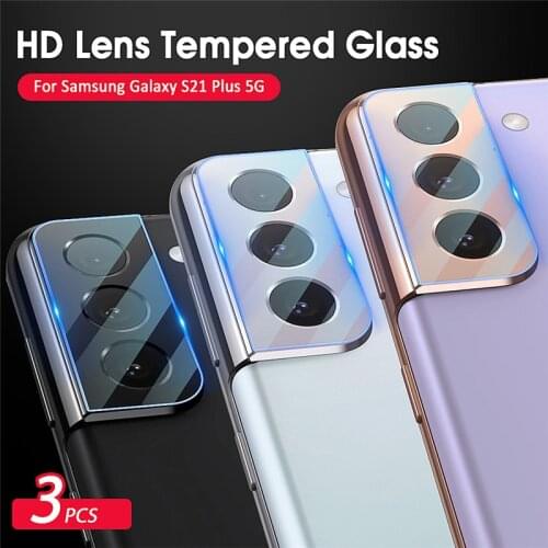 3PCS Camera Lens Holes Protector For Samsung Galaxy S21 Ultra 5G 9H Tempered Glass For Samsung S21 Plus Back Protective Film